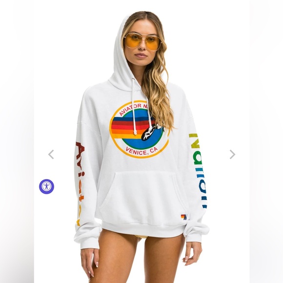 AVIATOR NATION RELAXED PULLOVER HOODIE - WHITE
Size S - Picture 2 of 10